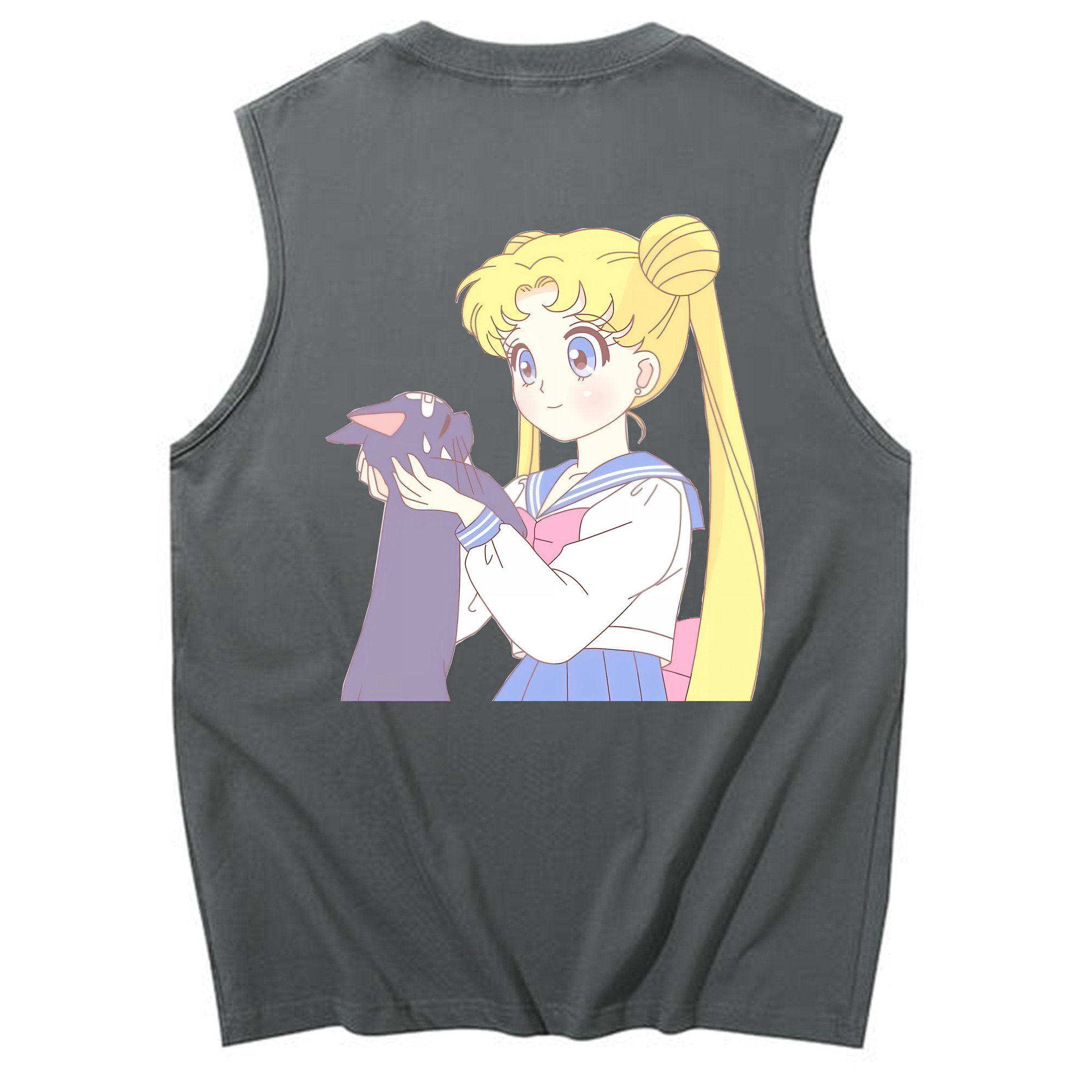 （画像用） 美少女戦士セーラームーン 愛野 美奈子 あいの みなこ Sailor Moon Aino Minako コットン100％タンクトップ（背面プリント）